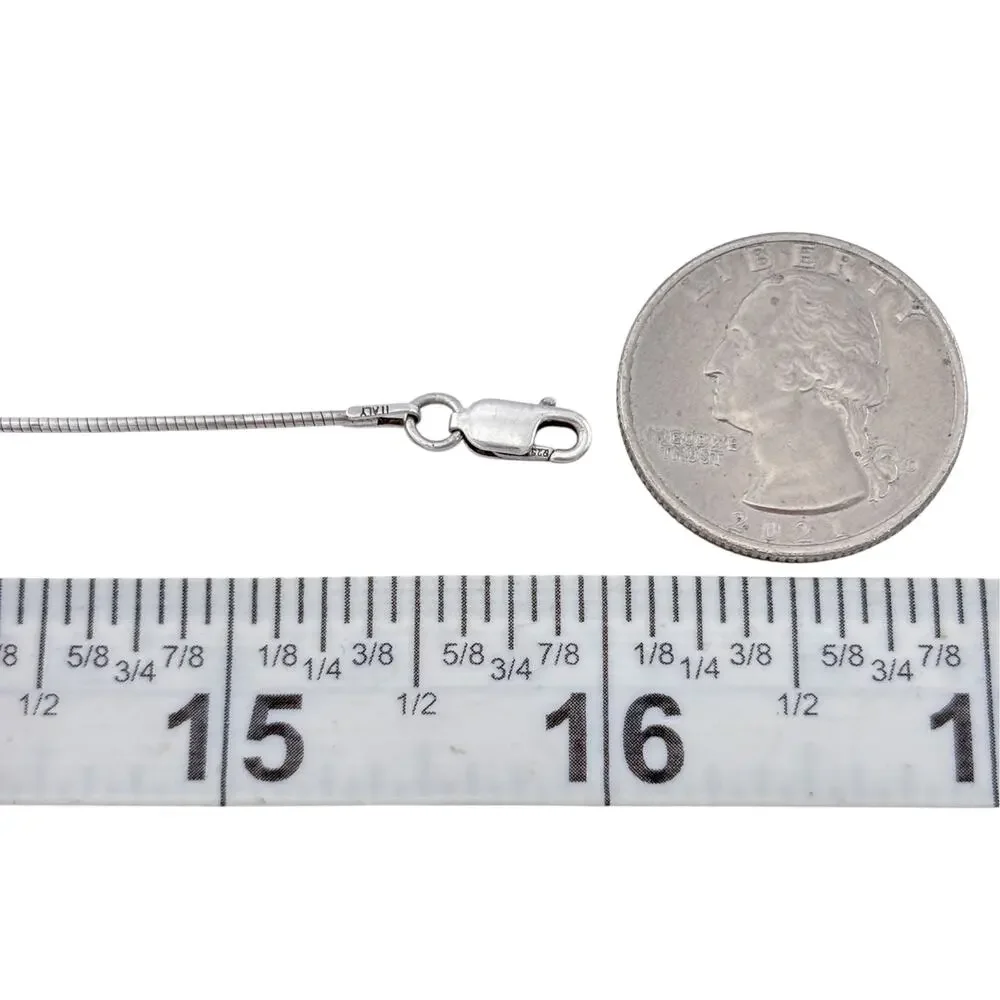 Vintage Italy Sterling Silver 925 Snake Chain Necklace 16